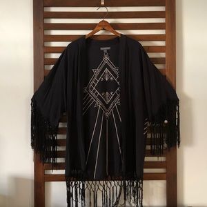 Kendall & Kylie - Fringe, Print Cardigan/Robe